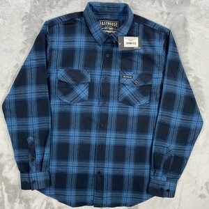 Fasthouse Saturday Night Special Flannel Shirt Men MD‎ Blue Plaid Moto Surf MTB